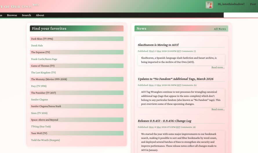 Ao3 Site Skin: Garden Bloom (with Mobile Skin Add-on)