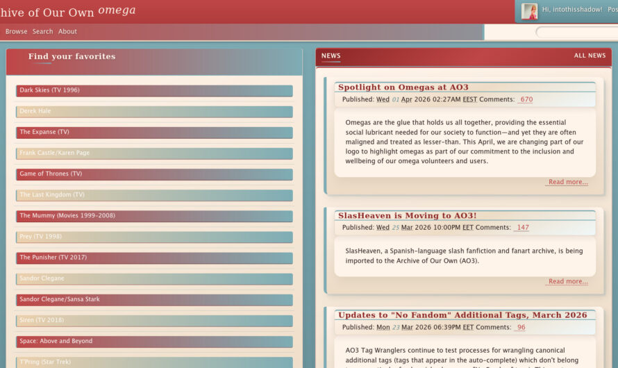 AO3 Site Skin Updated – Rosewater Teal V2